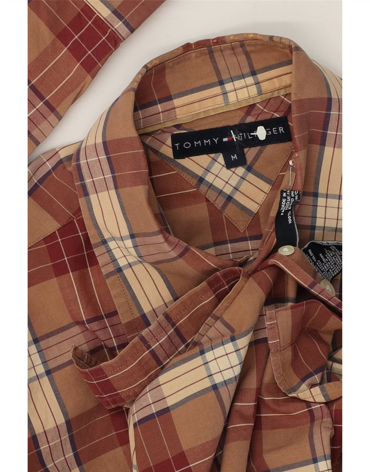 Koszula męska Tommy Hilfiger, bawełniana w brązową kratkę