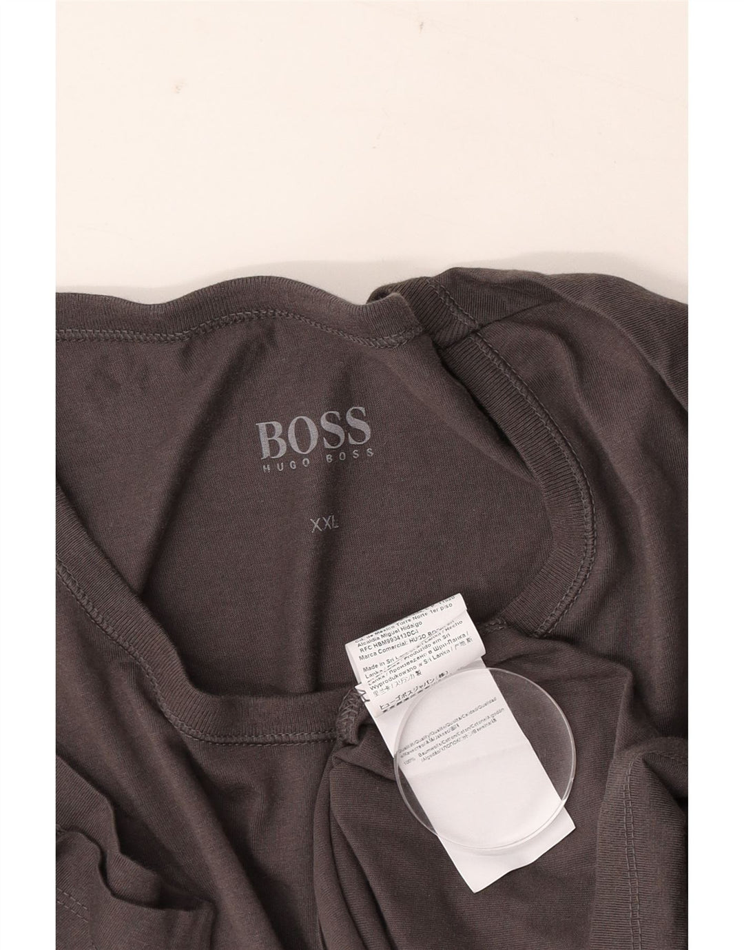 Męska koszulka Hugo Boss Top 2XL Szara bawełna