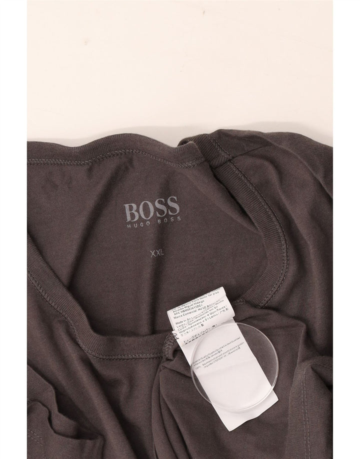 Męska koszulka Hugo Boss Top 2XL Szara bawełna