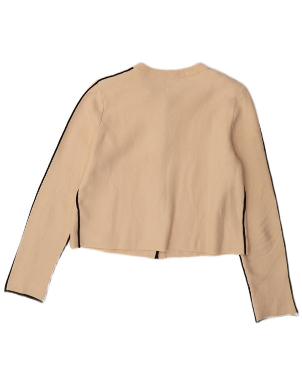 Sweter damski Massimo Dutti Crop Cardigan UK 10 Small Beżowa Wiskoza