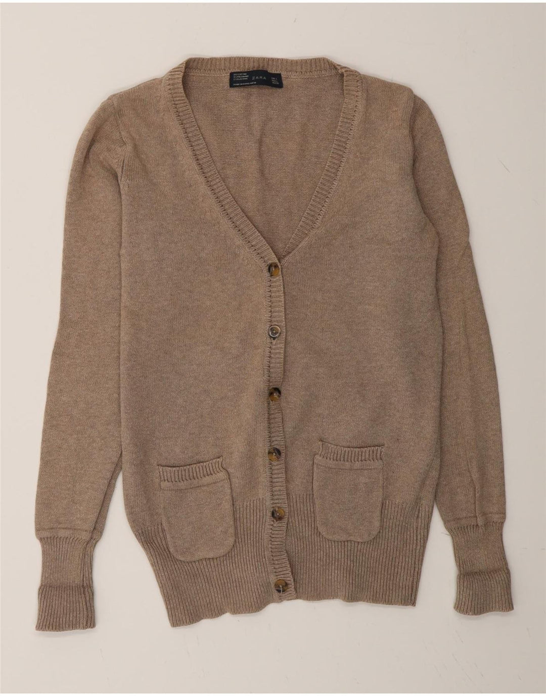 Sweter damski Zara Cardigan UK 16, duży, szary, bawełniany