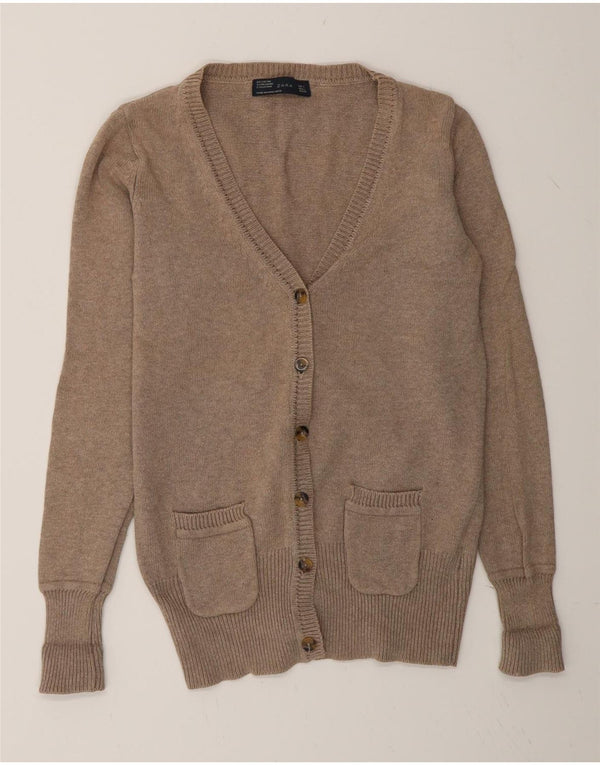 Sweter damski Zara Cardigan UK 16, duży, szary, bawełniany