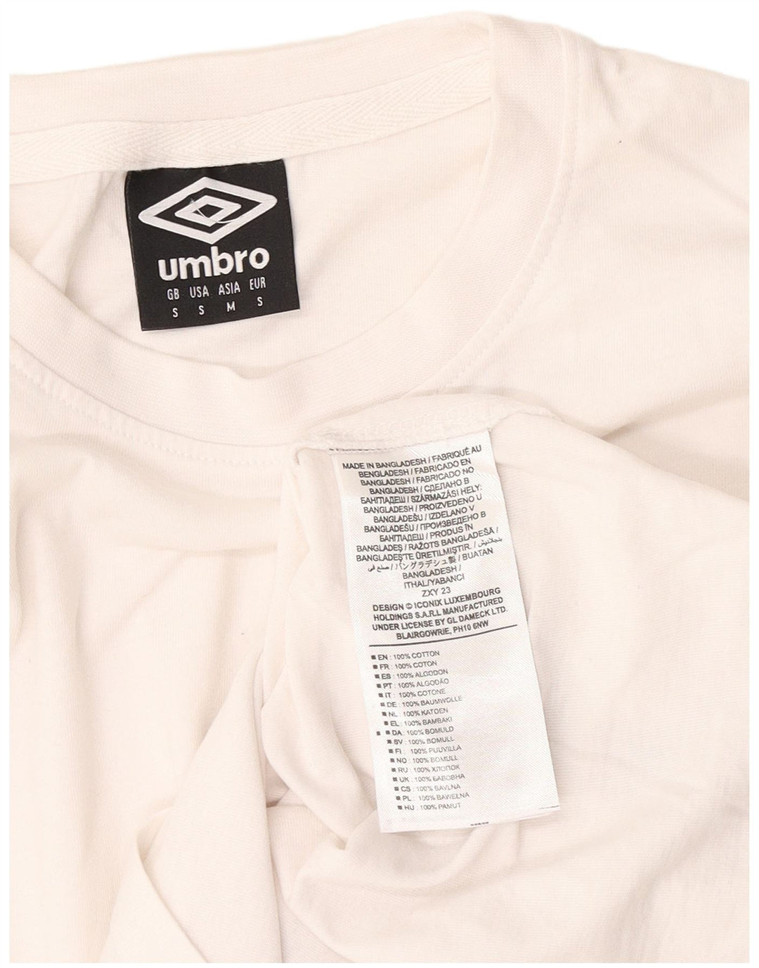 T-shirt męski Umbro, mały, biały, bawełniany