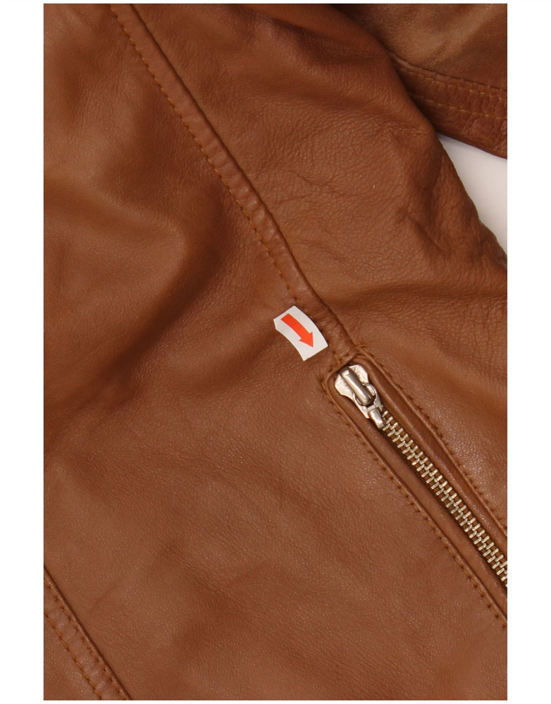 Vintage męska skórzana kurtka motocyklowa UK 40 duża brązowa skóra