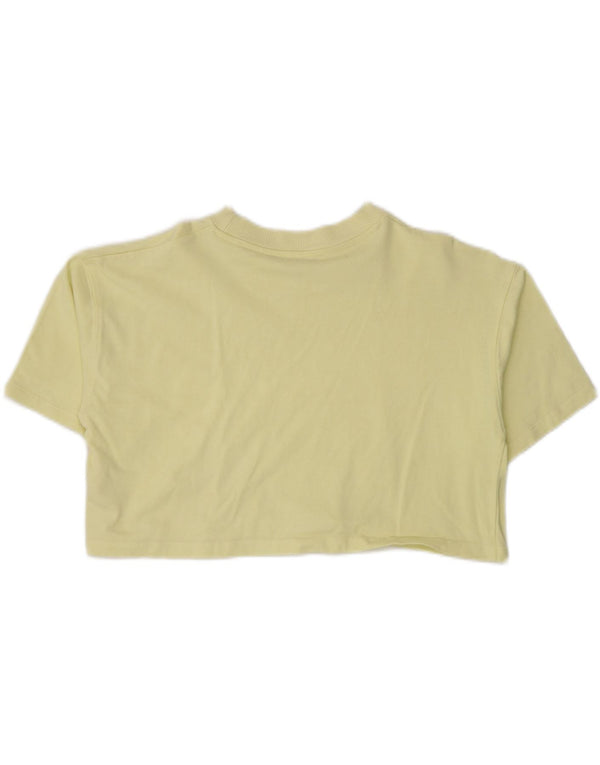 Damska koszulka Crop Oversize Zara Top UK 10, mała, żółta bawełna