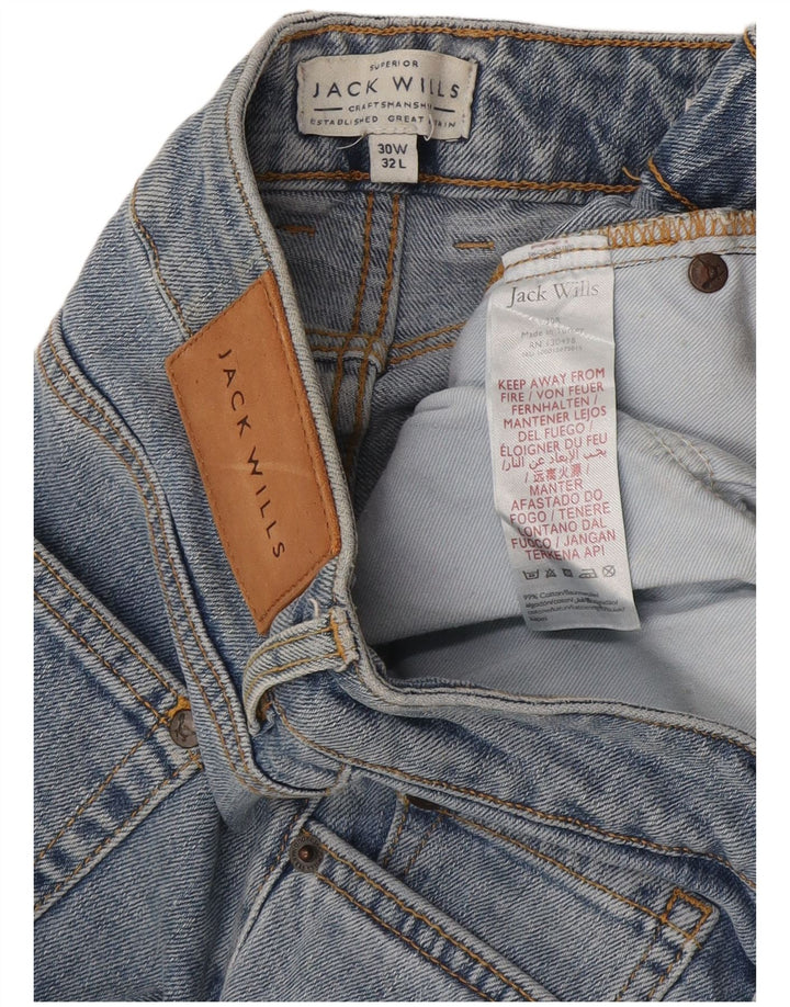 Męskie jeansy slim fit Jack Wills W30 L32 Niebieskie bawełniane