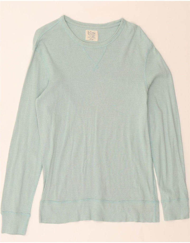 J. CREW Womens Top Long Sleeve UK 14 Large Blue Cotton Vintage J. Crew and Second-Hand J. Crew from Messina Hembry 