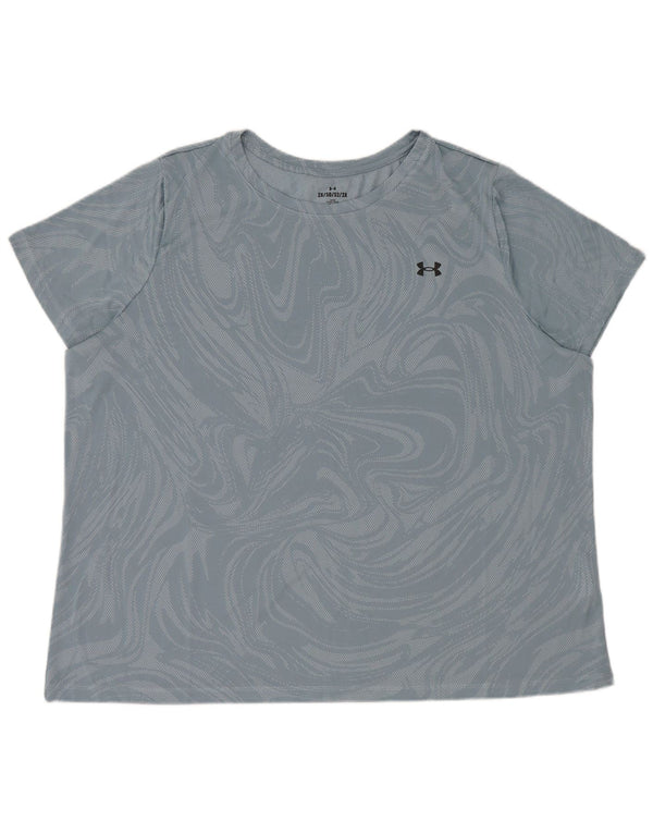 Damska koszulka Under Armour Top 2XL Niebieski geometryczny poliester
