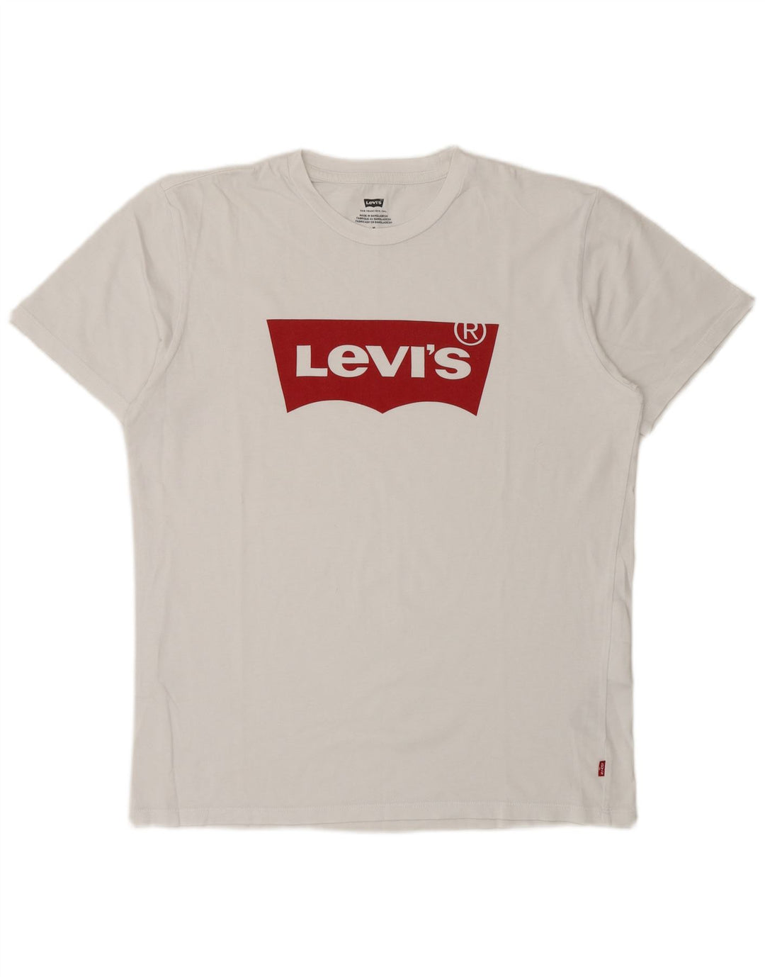 Męska koszulka z grafiką Levi's, średnia, biała bawełna