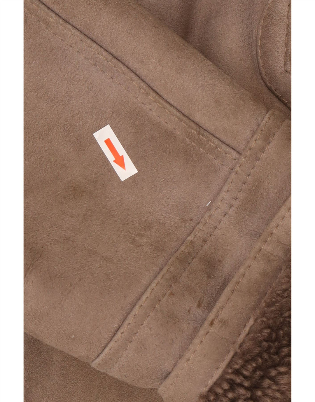 Vintage damski płaszcz oversize z owczej skóry IT 46, duży szary shearling