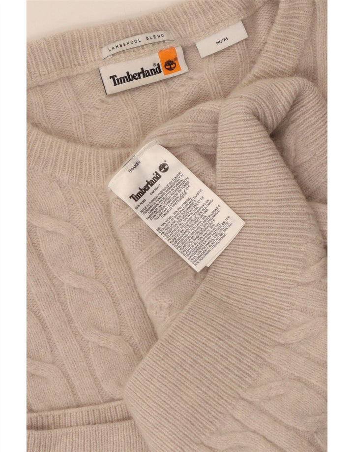Męski sweter TIMBERLAND z okrągłym dekoltem, średnio beżowa wełna