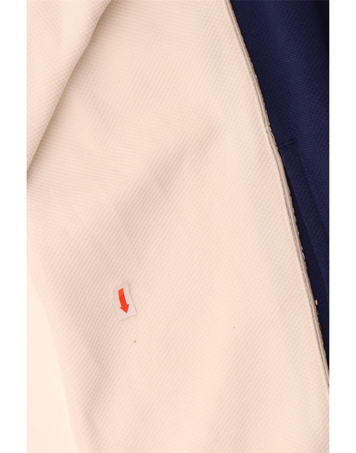 Męska kurtka dresowa KAPPA z grafiką XL, granatowa, z poliestru w blokach kolorów