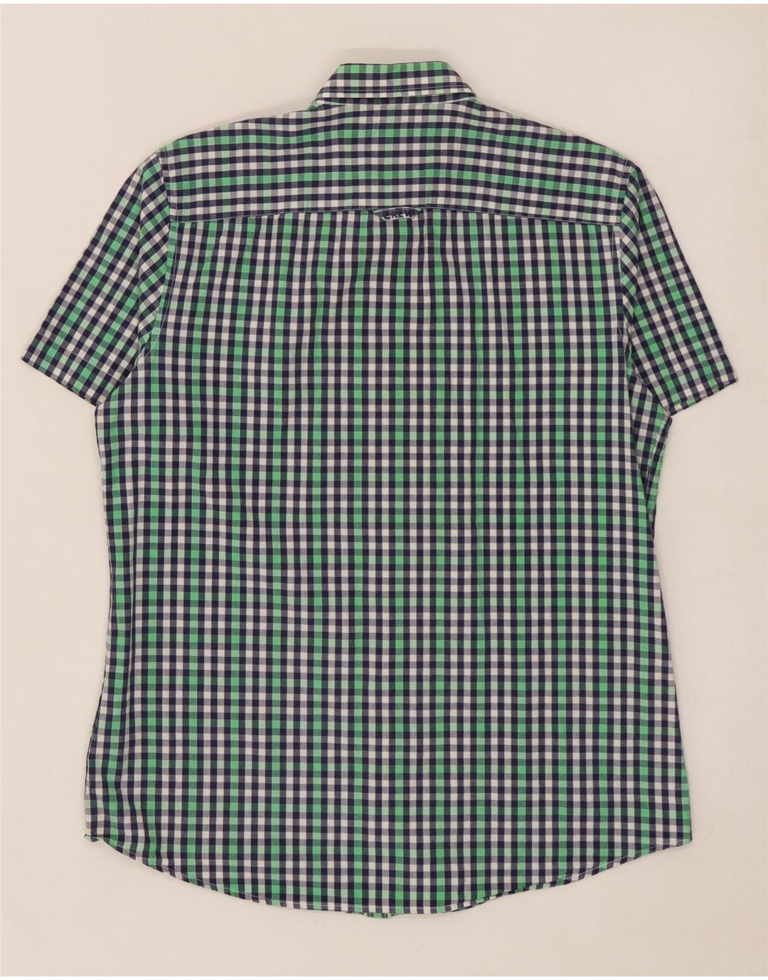 CREW CLOTHING Koszula męska z krótkim rękawem, średnia wielokolorowa bawełna w kratkę