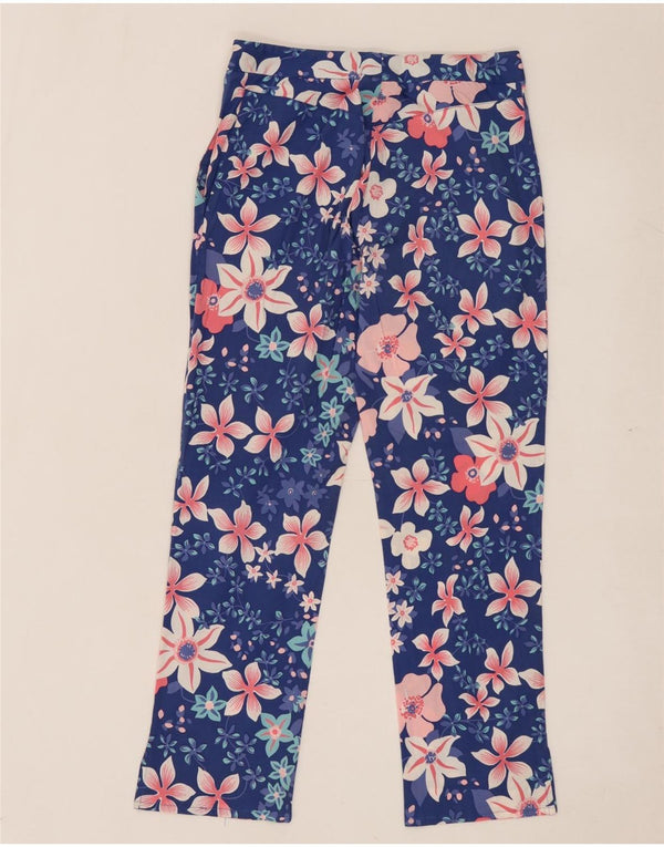 Spodnie damskie BLUGIRL BLUMARINE IT 42 Medium W28 L25 Niebieskie kwiaty