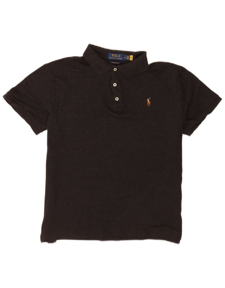 Koszula męska Polo Ralph Lauren Custom Slim Fit, średnioszara, bawełniana