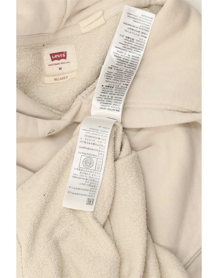 Męski sweter z kapturem Levi's, średniej wielkości, z białej bawełny