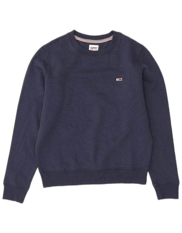 Damska bluza oversize TOMMY HILFIGER UK 6 XS, granatowa, bawełniana