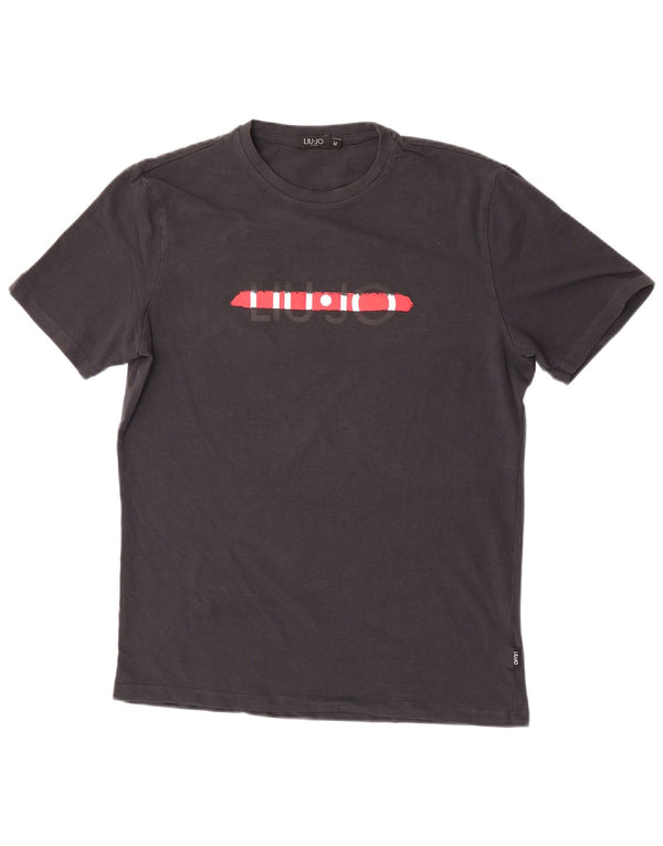 Męski T-shirt Liu Jo z grafiką, średni czarny