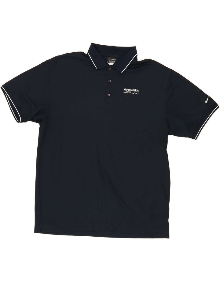 NIKE Mens Dri Fit Polo Shirt XL Navy Blue Polyester Vintage Nike and Second-Hand Nike from Messina Hembry 