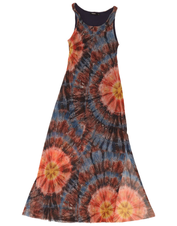Damska sukienka maxi bez rękawów Desigual UK 12 Średni wielobarwny krawat