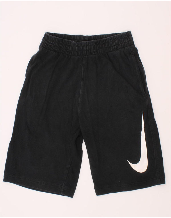 Chłopięce spodenki sportowe Nike z grafiką, 8-9 lat, małe, czarne, bawełniane