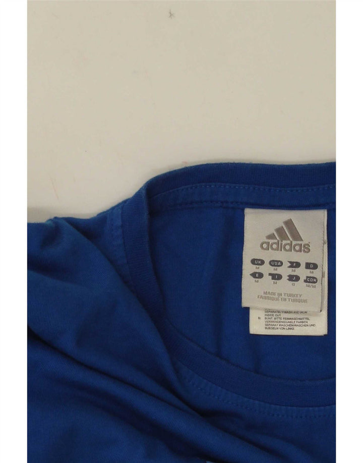 Męska koszulka graficzna Adidas Top Medium Blue Cotton