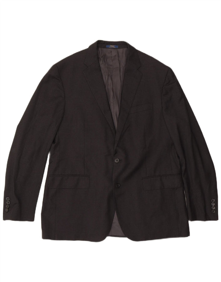 Męska marynarka zapinana na 2 guziki Polo Ralph Lauren UK 44 XL Szara wełna