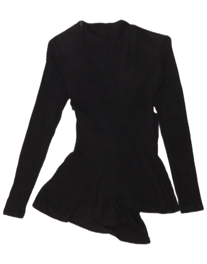 Damska bluzka z długim rękawem Elisabetta Franchi Top IT 40 Small Black Cupro