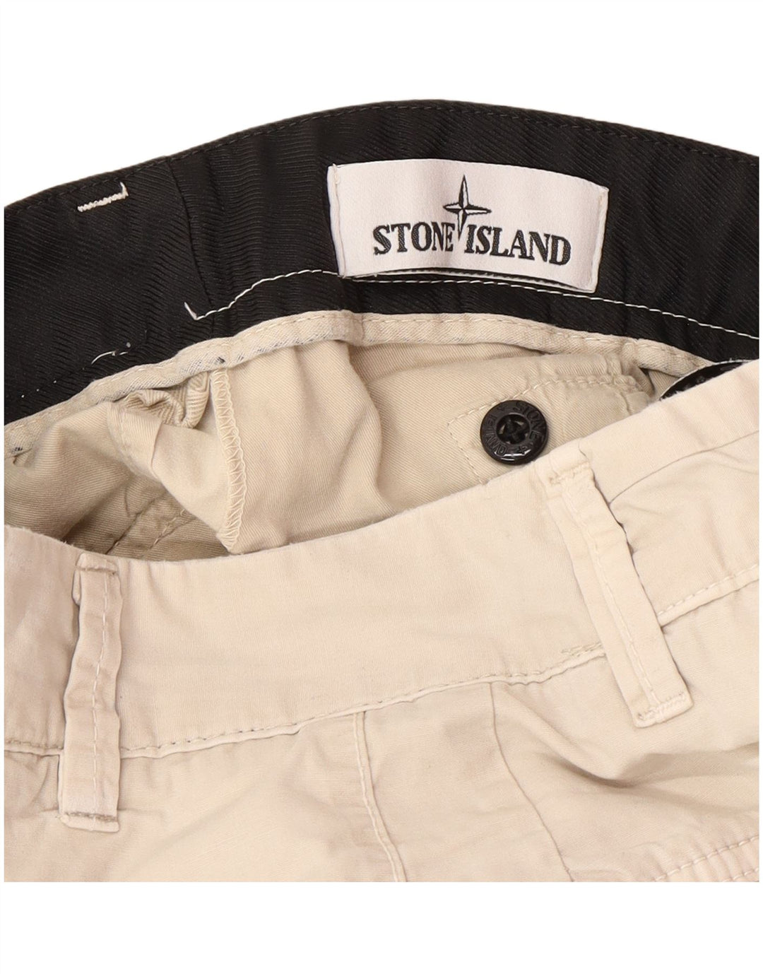 Męskie spodnie cargo STONE ISLAND W29 L29 Beżowa bawełna