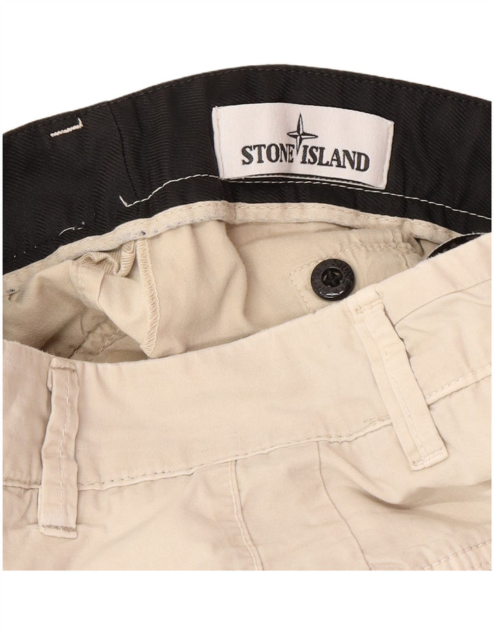 Męskie spodnie cargo STONE ISLAND W29 L29 Beżowa bawełna