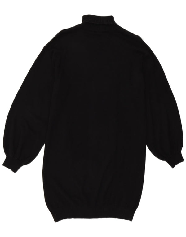 Sukienka dziewczęca Moschino z graficznym golfem i golfem 13-14 lat, czarna, bawełniana