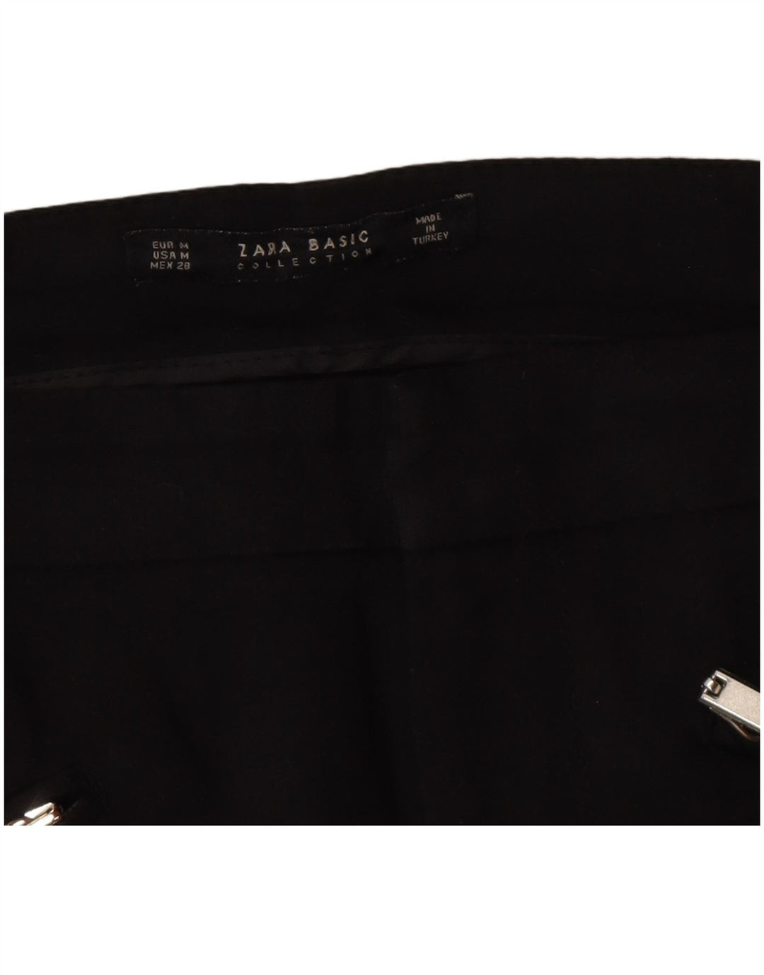 Spodnie damskie Zara Slim Casual, średnie W28 L28, czarne