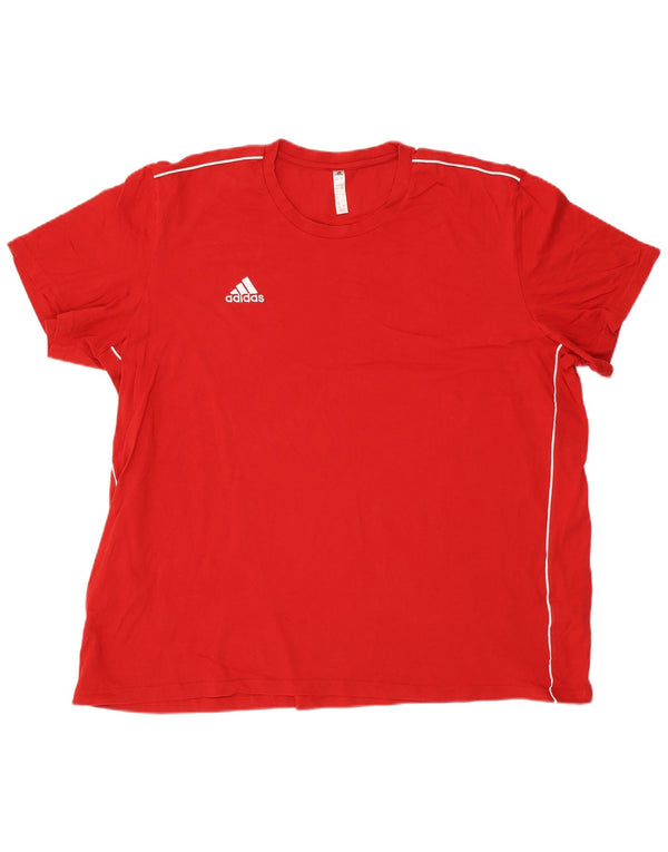 Adidas Męska koszulka Top 3XL Czerwona bawełniana koszulka sportowa
