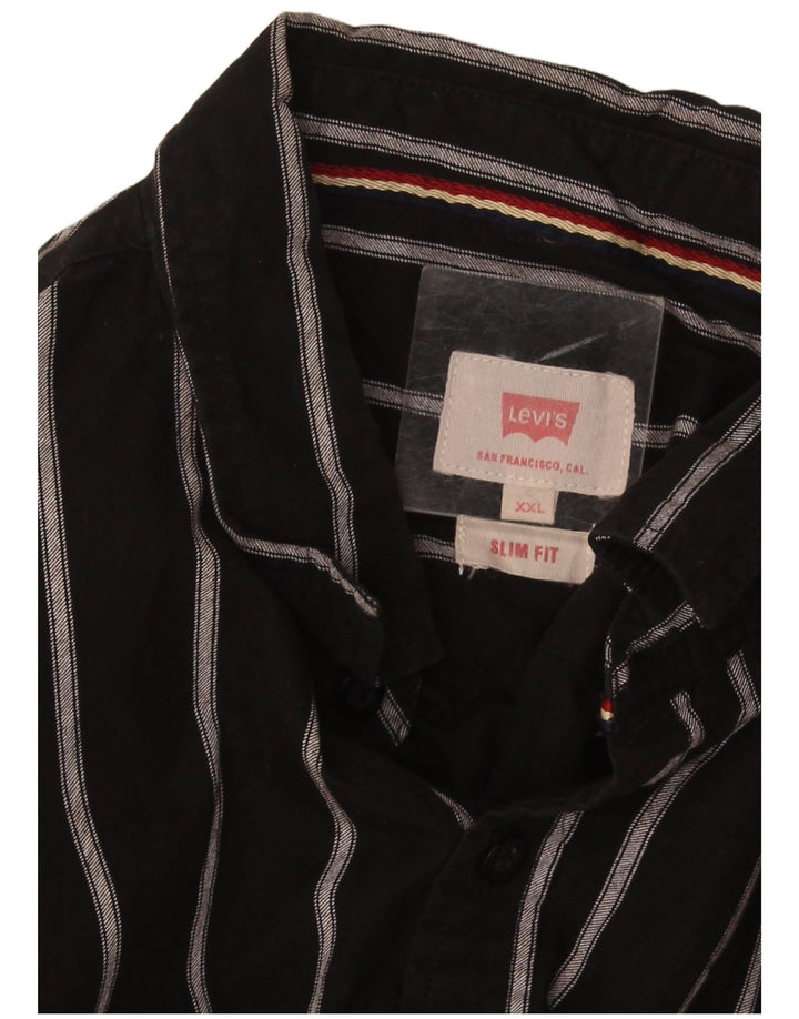 Koszula męska Levi's Slim Fit 2XL w czarne paski