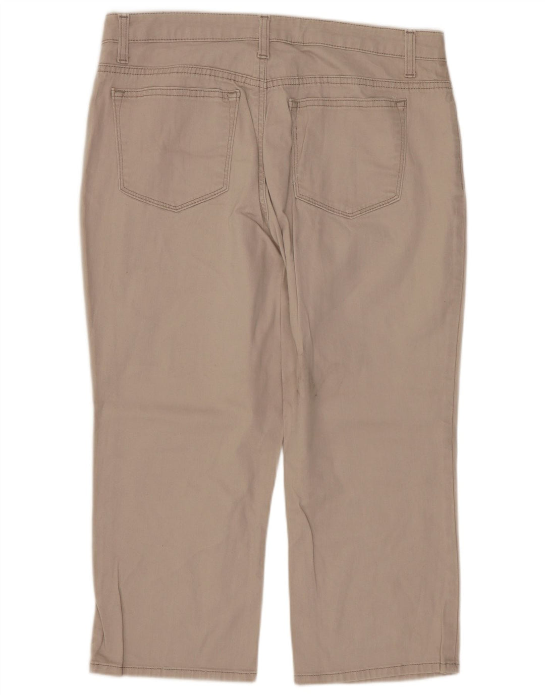 Spodnie damskie LEE Riders Capri ze średnim stanem US 12 Large W32 L20 beżowe