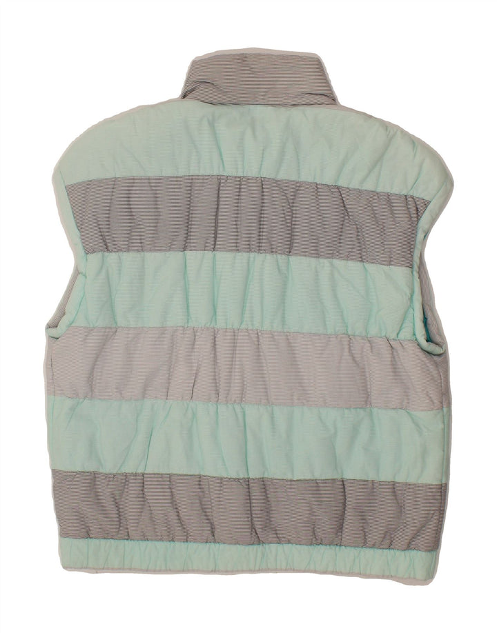 BELFE Womens Padded Gilet IT 42 Medium Grey Striped Vintage Belfe and Second-Hand Belfe from Messina Hembry 