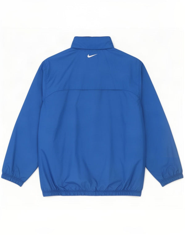 Męska kurtka dresowa z kapturem Nike UK 42/44 Duży niebieski nylon z blokami kolorów