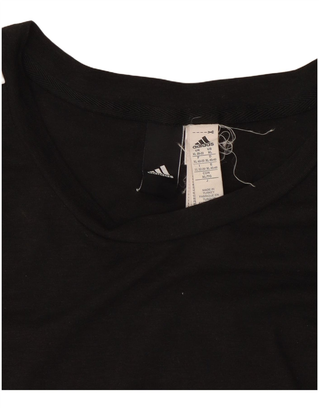 T-shirt damski ADIDAS Top UK 20/22 XL, czarny poliester