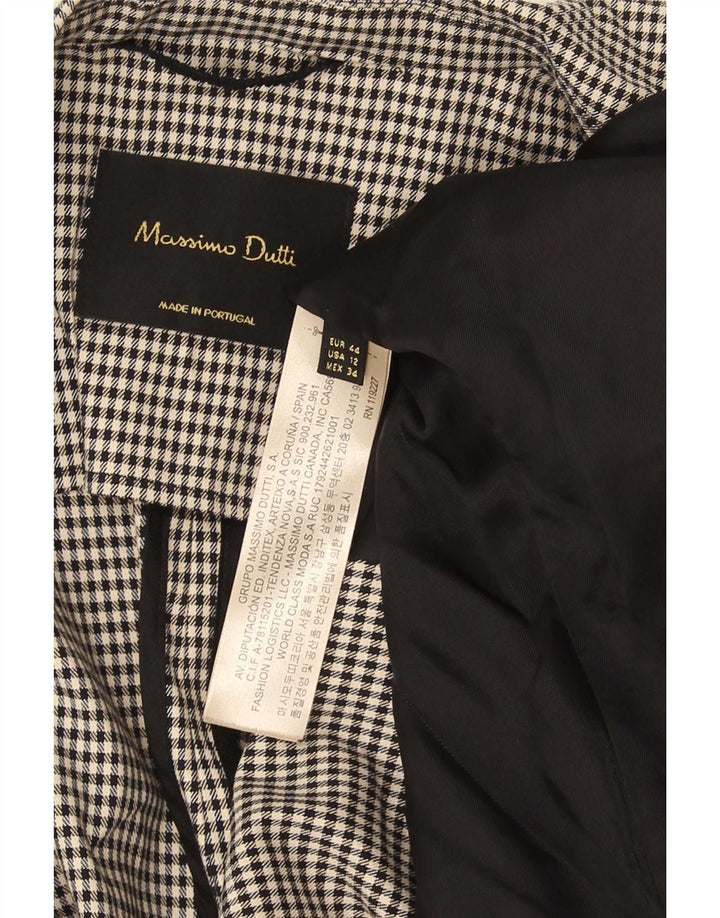 Damska marynarka Massimo Dutti zapinana na 2 guziki EU 44 XL, czarna pepitka