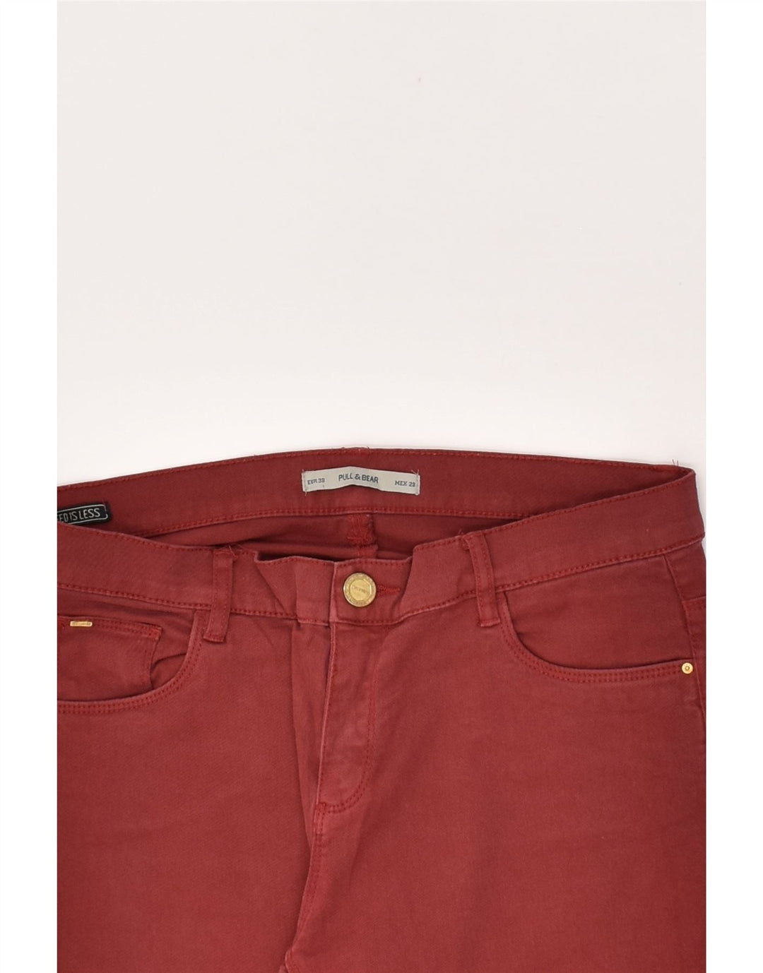 PULL & BEAR Womens Skinny Jeans EU 38 Medium W28 L27 Red Cotton | Vintage Pull & Bear | Thrift | Second-Hand Pull & Bear | Used Clothing | Messina Hembry 