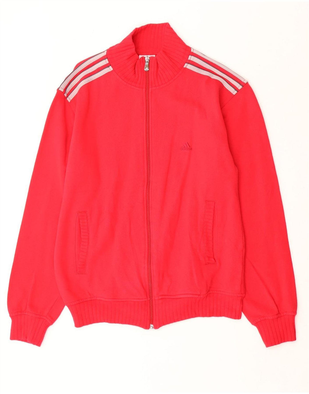 Adidas Męska bluza dresowa Top Jacket UK 34/36 Mała czerwona bawełna