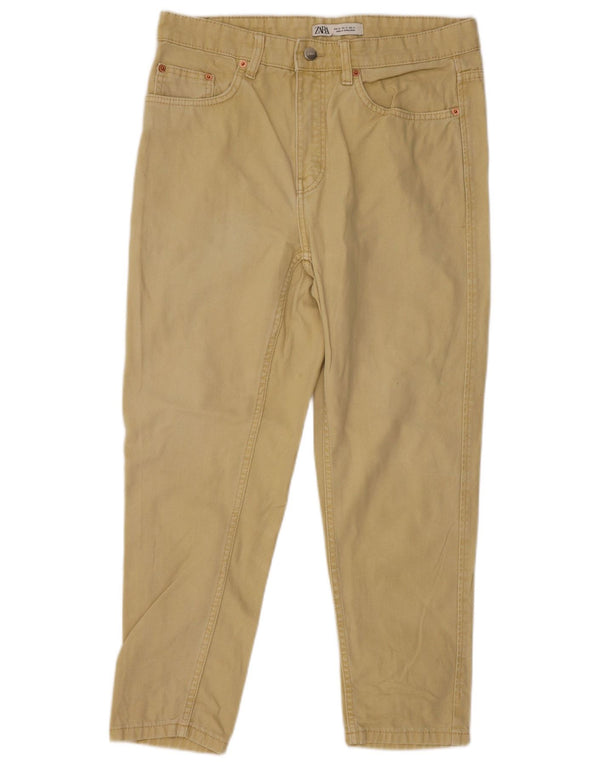 Damskie jeansy zwężane Zara EU 40 Medium W31 L25 Żółta bawełna