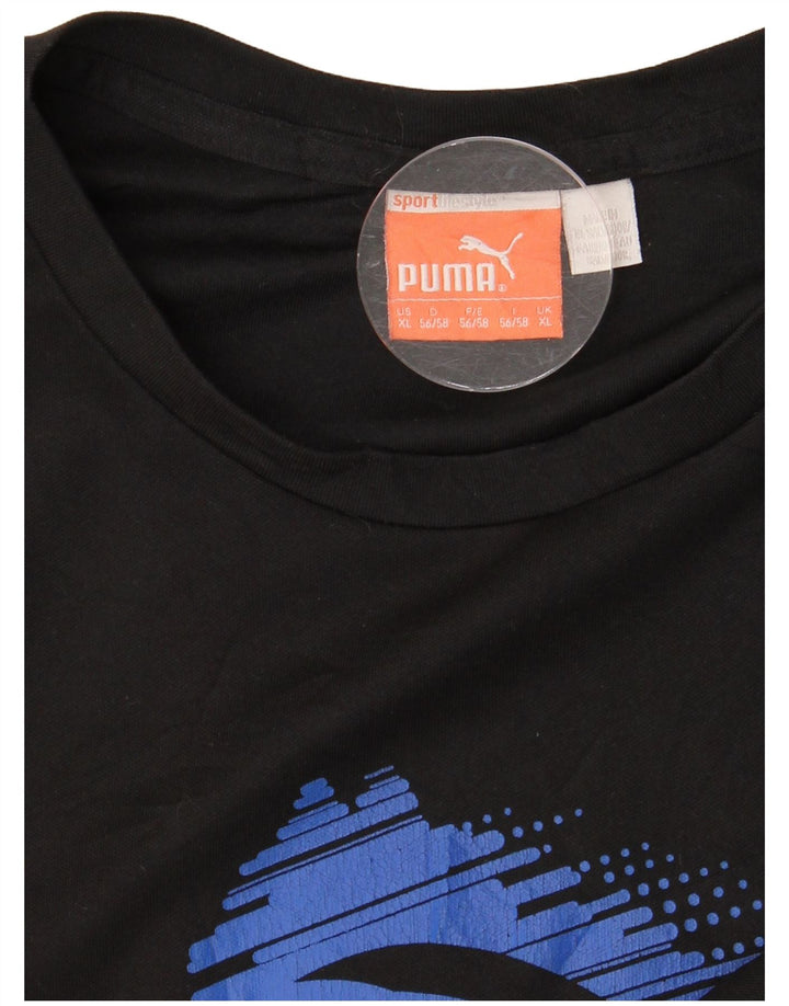 Męski T-shirt z grafiką PUMA, XL, czarny
