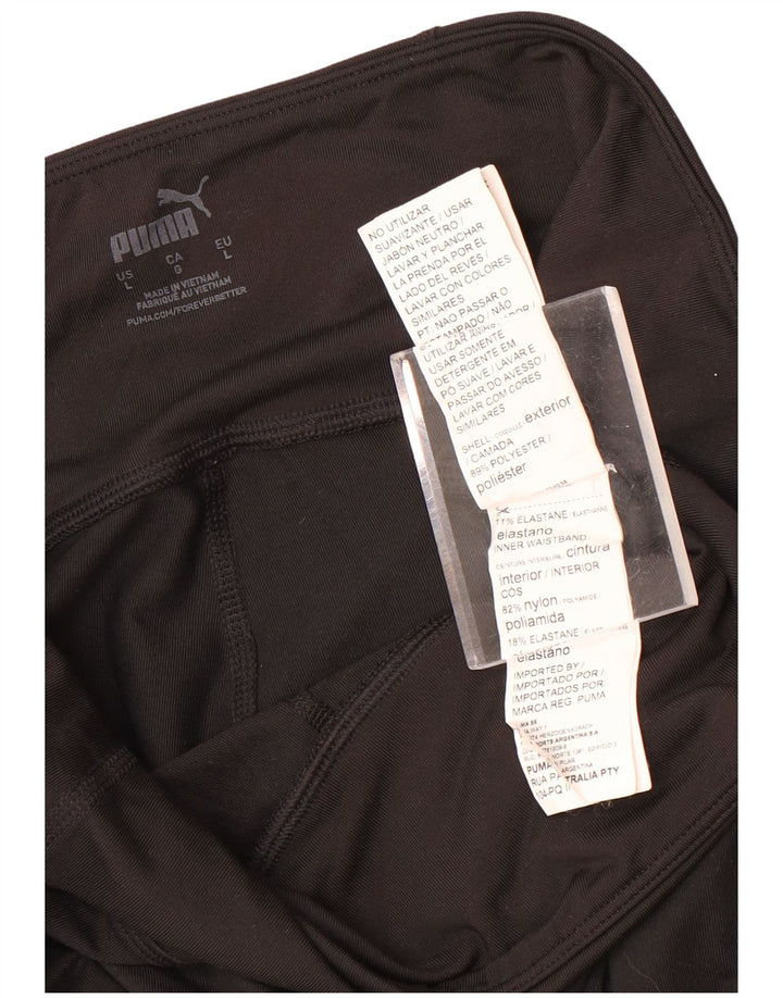 Damskie legginsy PUMA UK 14, duże, czarne, poliestrowe