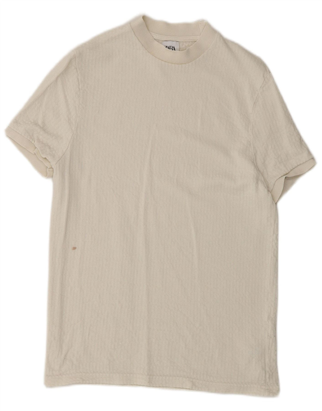 Męski T-shirt Zara, mały, biały Lyocell