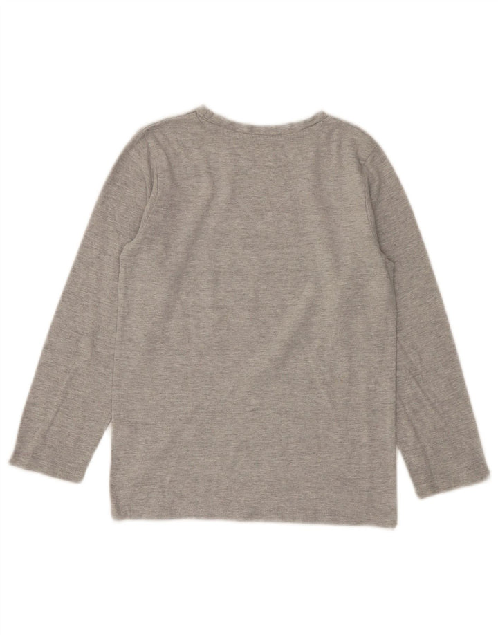 Chłopięcy top z grafiką Levi's z długim rękawem, 7-8 lat, szara bawełna w plamki