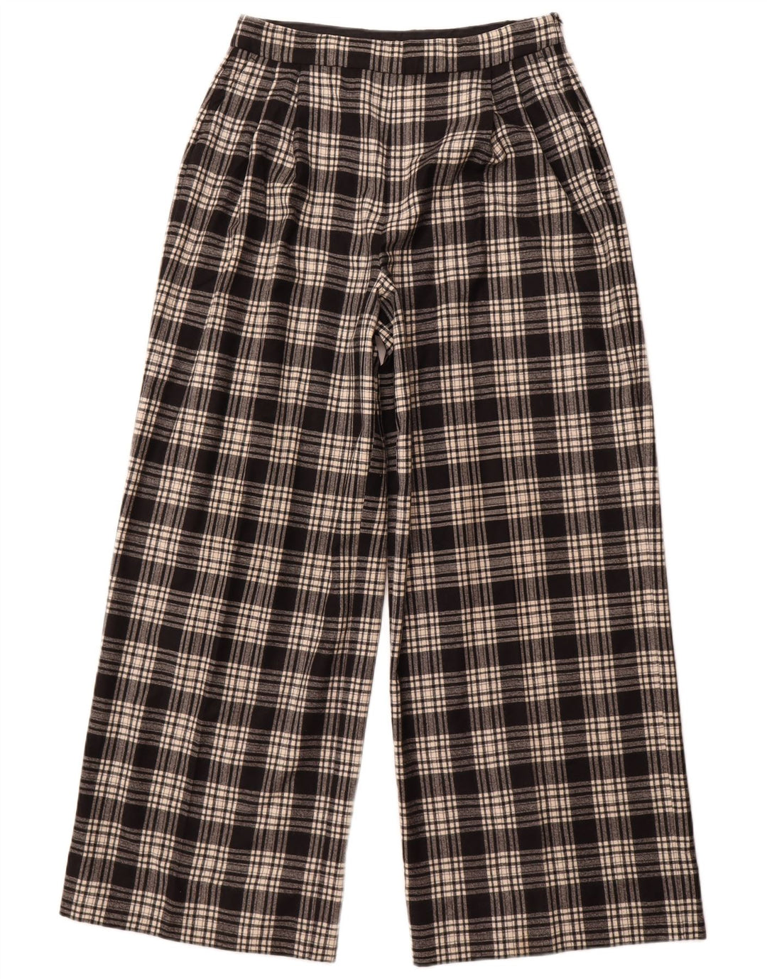 Damskie spodnie casual Massimo Dutti EU 42 Large W32 L30 w czarną kratkę