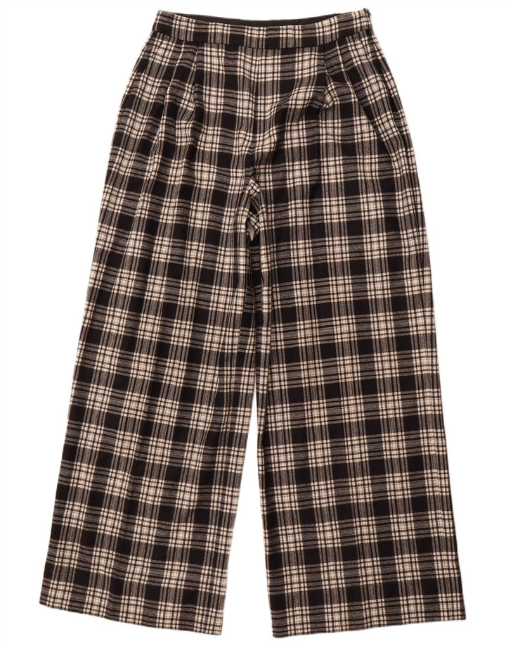 Damskie spodnie casual Massimo Dutti EU 42 Large W32 L30 w czarną kratkę