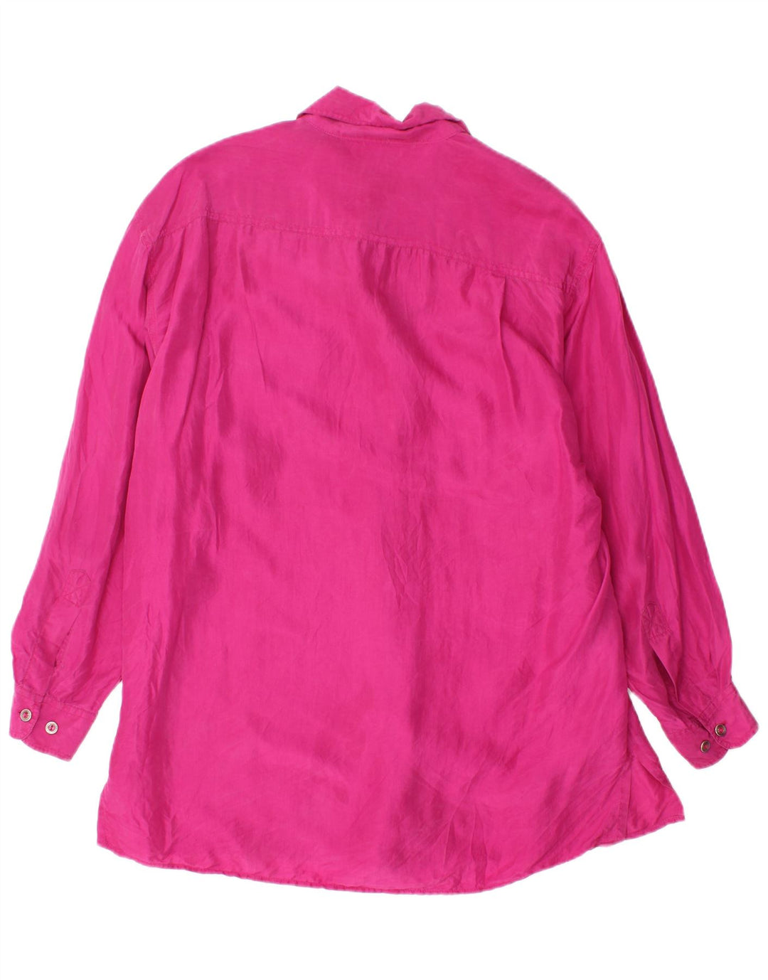 Vintage damska bluzka oversize UK 10 Small Pink Silk
