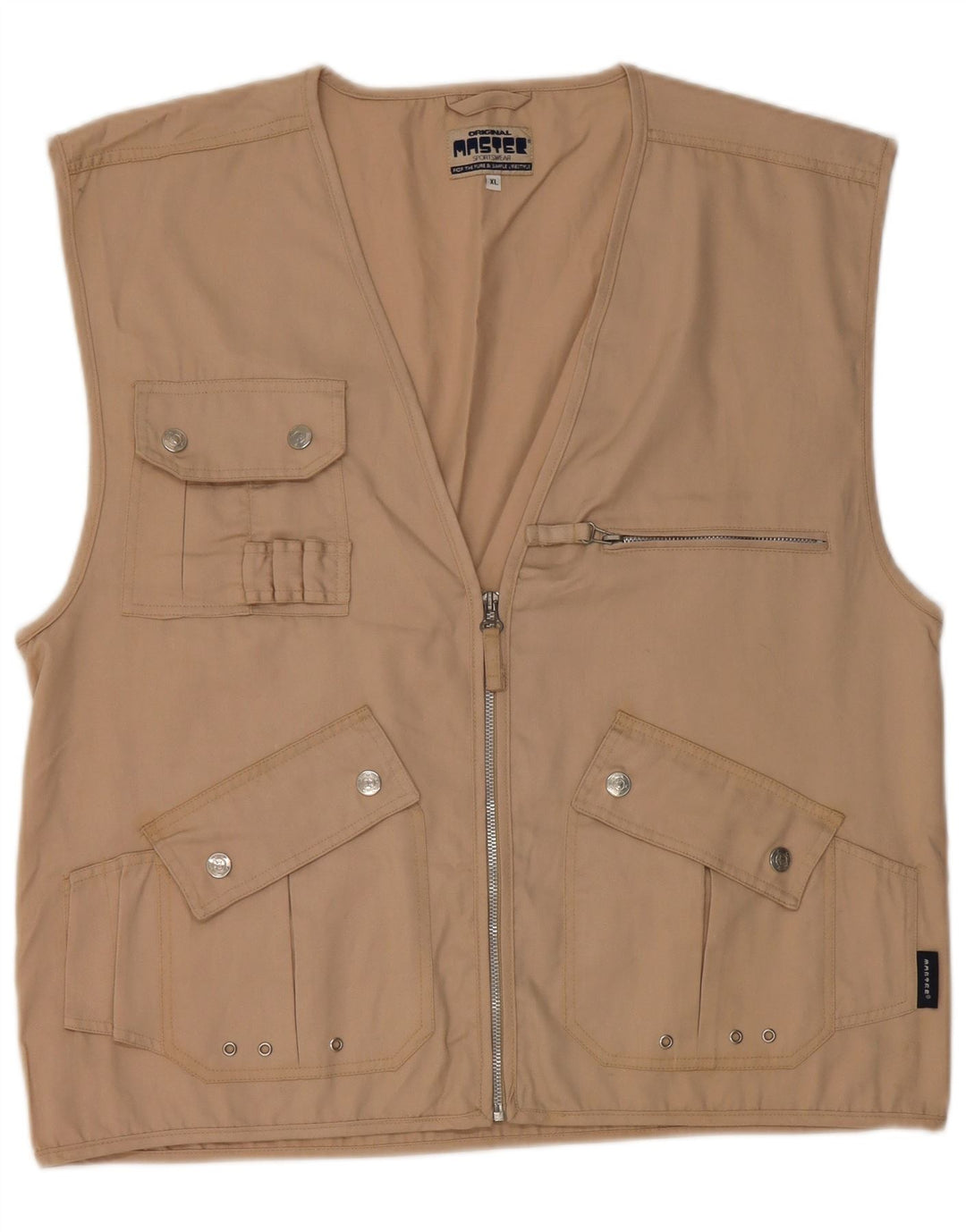 Kamizelka męska Master UK 42 XL, beżowa, bawełniana